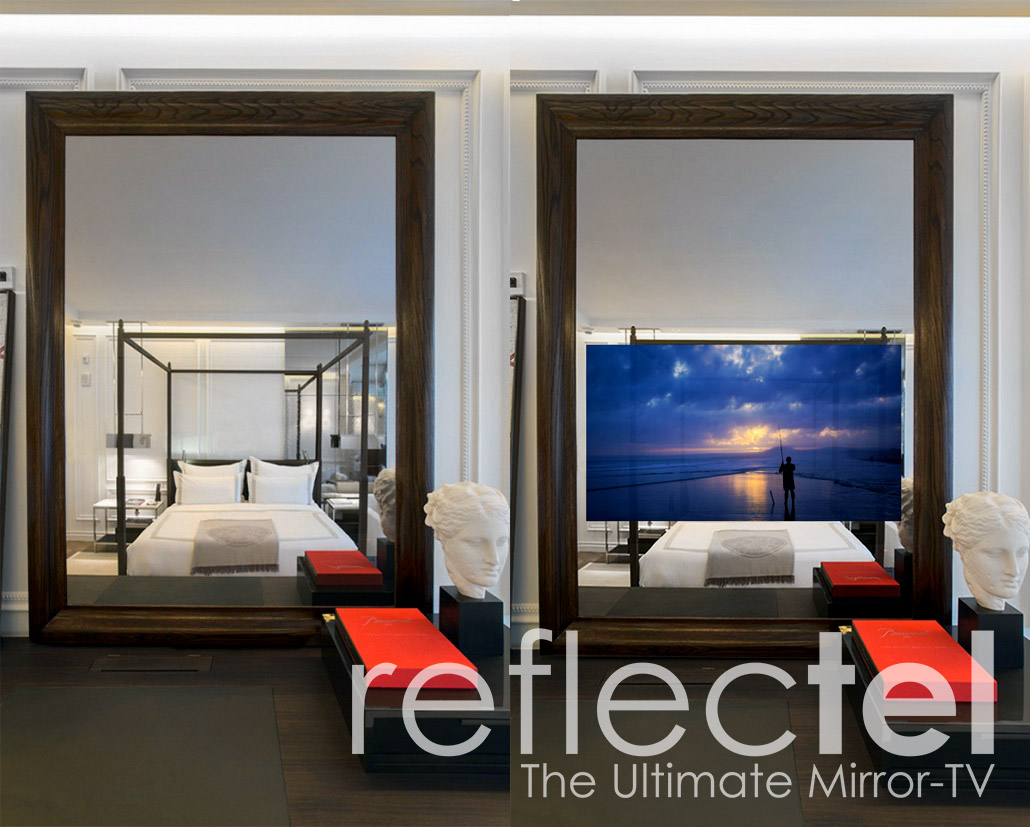 mirror tv by reflectel hanging in the baccarat hotel