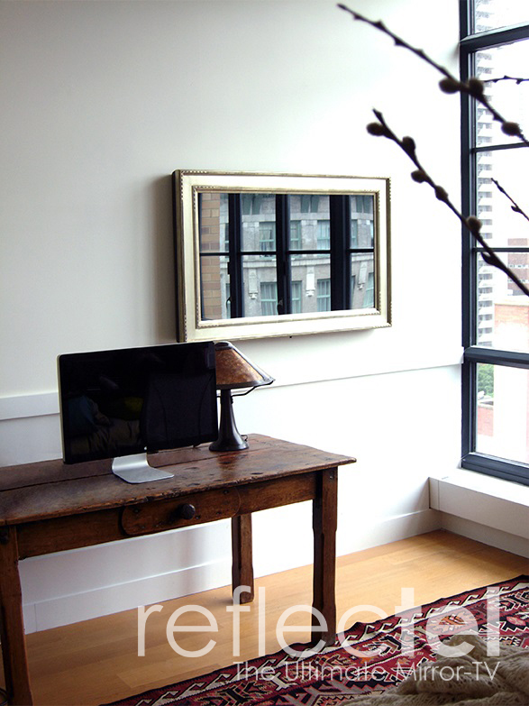 Gold Mirror Tv Hangs In New York City Office Portfolio