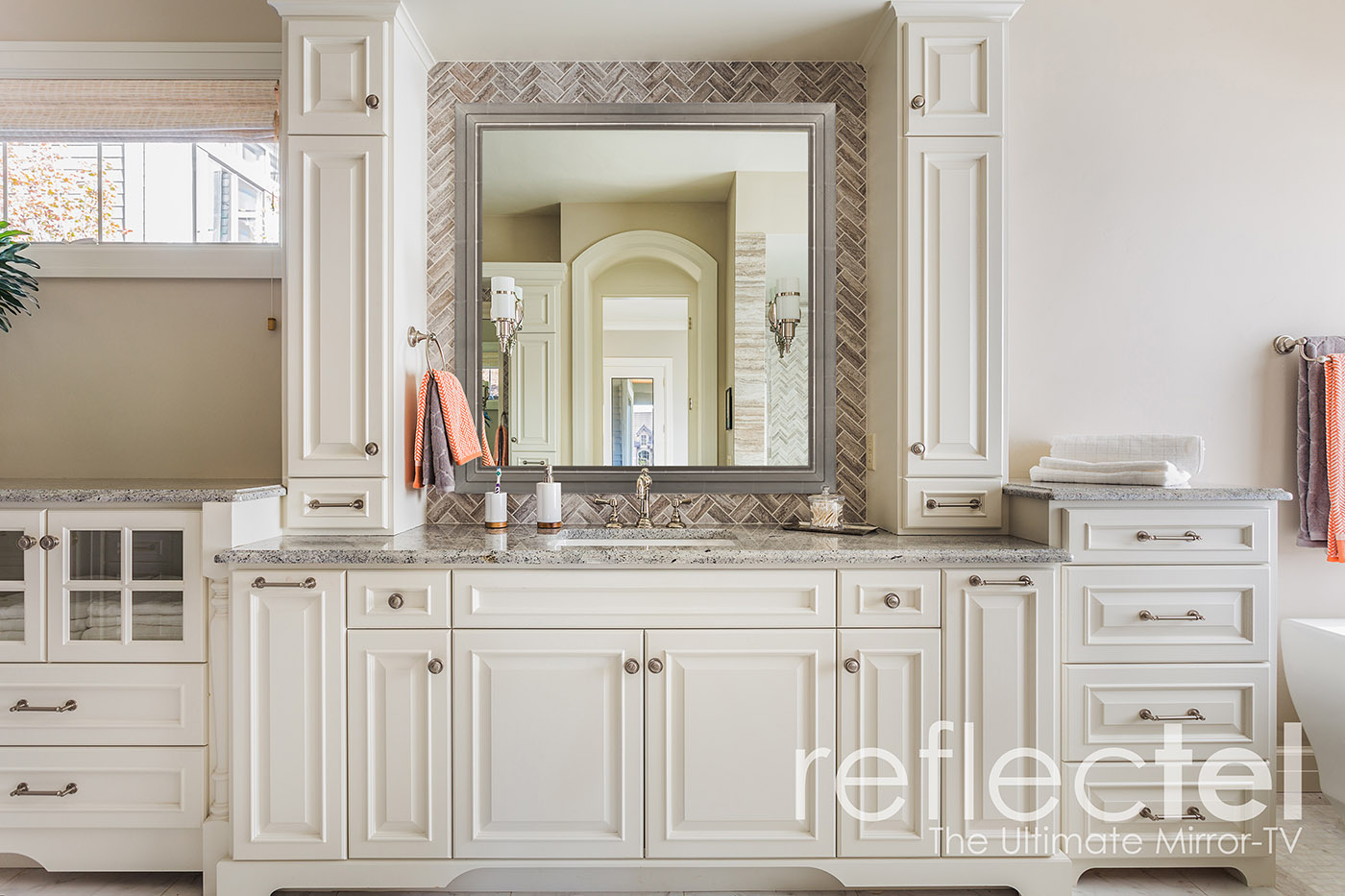 Reflectel Mirror Tv Hangs In Bathroom Portfolio