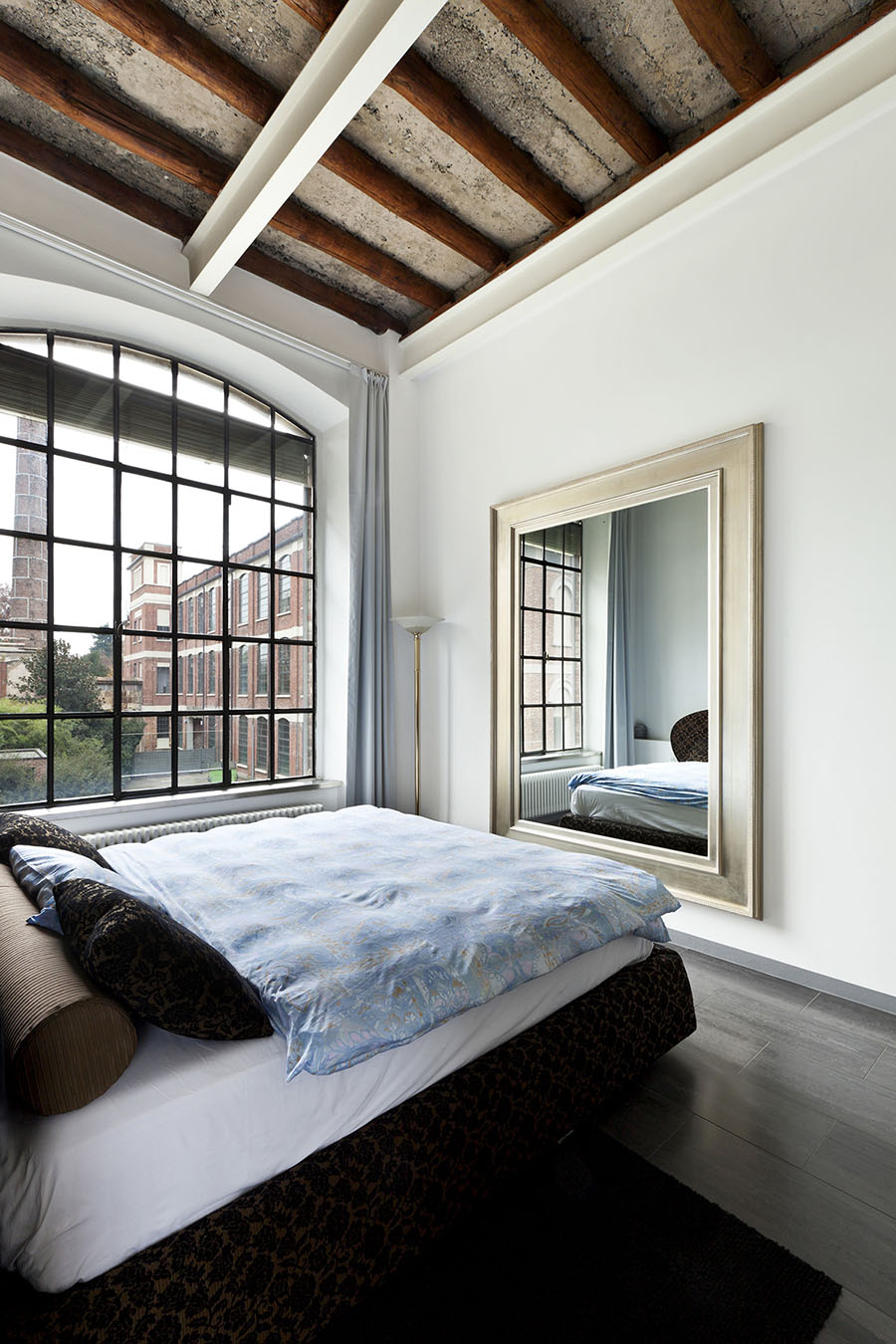 Reflectel Elegant Framed Mirror Tv New York Contemporary Style New York City Apartment With Gilded Reflectel Mirror Tv At The Foot Of Bed Turned