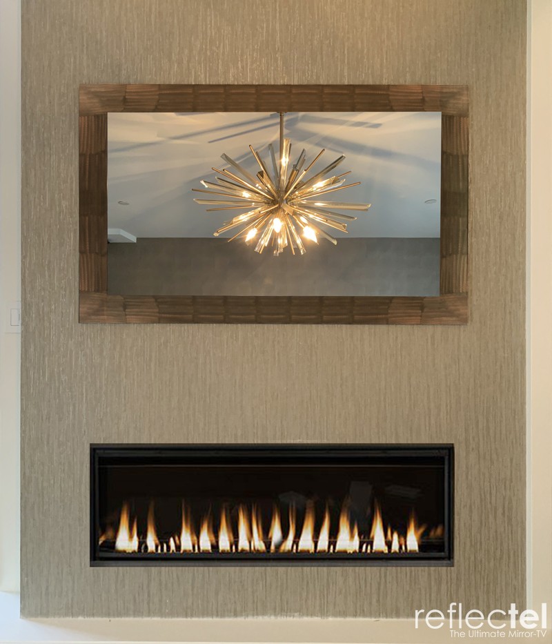 Metal Series Bronze Mirror Television In Bedroom