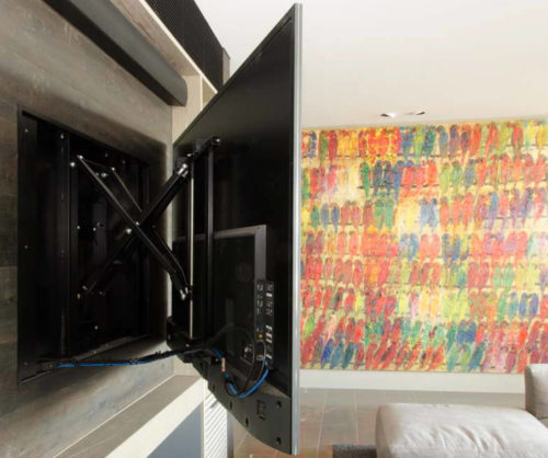Future Automation_In-Wall-Service (Active) television mount with articulating arm