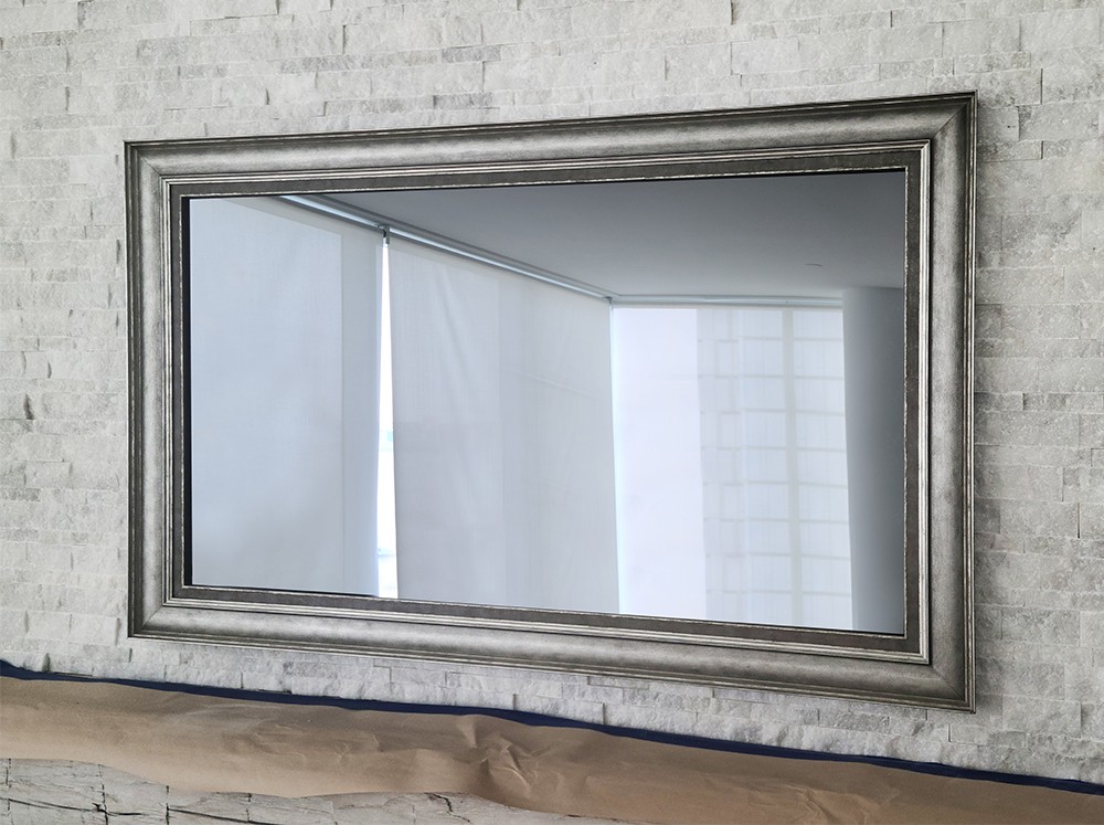 55 Inch Magic Mirror Television With Silver Prefinished Frame And Liner