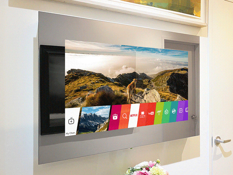 frameless mirror television 55 inch