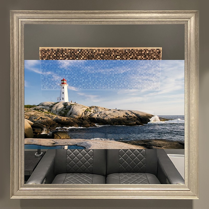 Electronic Concepts Mirror Television With Silver Prefinished Frame Square Plus