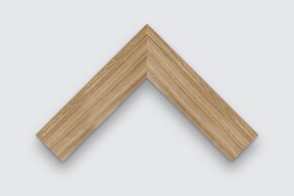 oak wood frame with natural detailing and grain