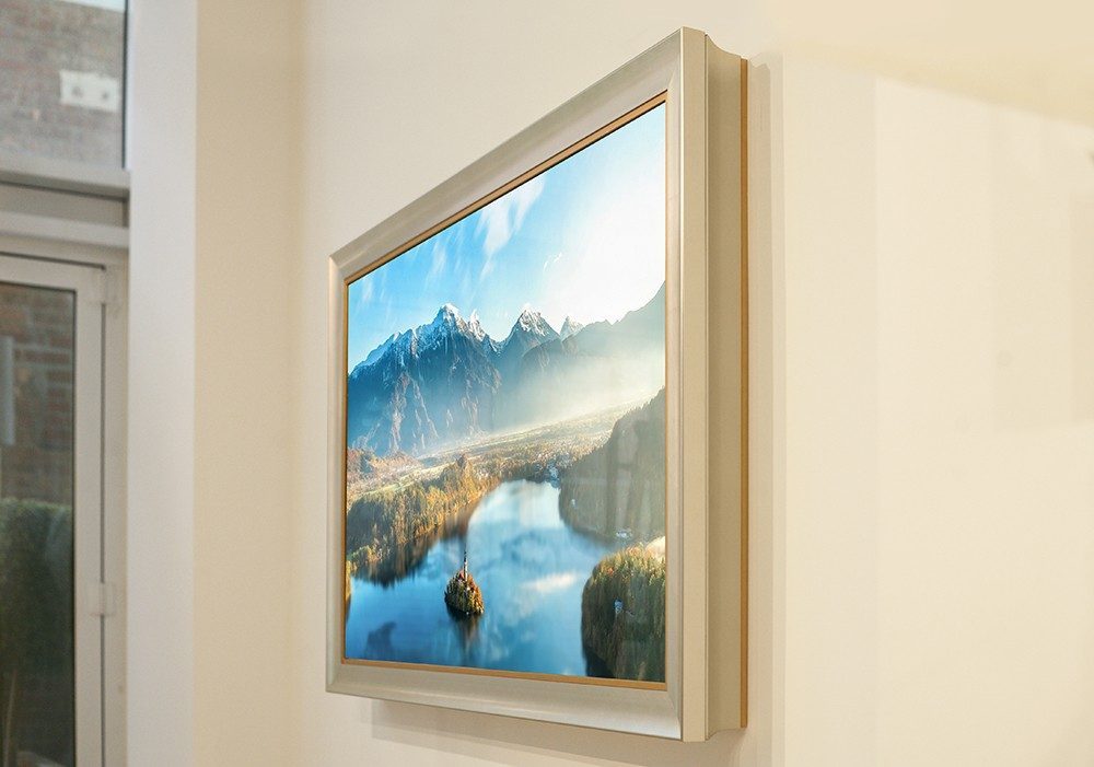 Edge To Edge Landscape Mirror Television 65 Inch Signature Prefinished Frame