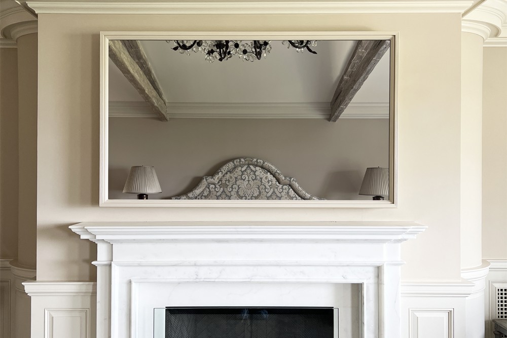 Elegant Custom Mirror Television With Bespoke Wooden Frame