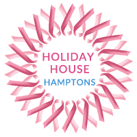 Holiday House Hamptons 2024 Logo with pink breast cancer ribbons