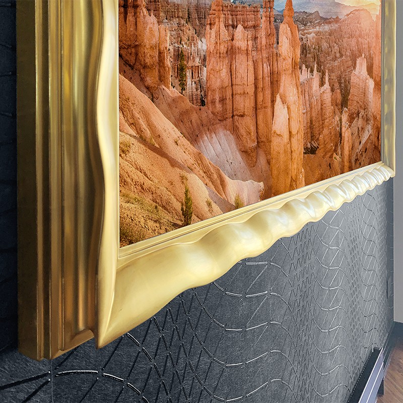 Side View Of Gilded Gold Framed TV