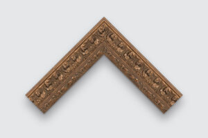 Warm gold leafy-organic textured frame corner