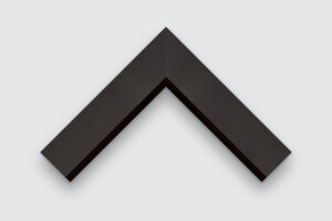 Sleek dark brown angular corner frame sample
