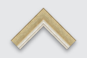 Light gold frame sample with white inner and outer borders