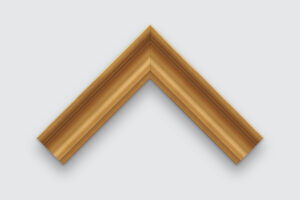 Gold wooden sloped detailed frame sample corner