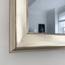 Gilded Shaped - GS2 white gilded gold minimalist framed television in bedroom