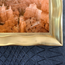 Gilded Carved - GC56-A high end luxury best television frame on black textured wallpaper living room