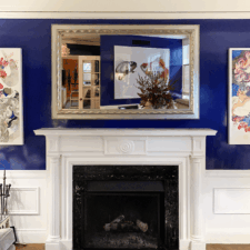 65" Landscape - Gilded Carved 65 inch concealed mirror television samsung sony lg with picasso style frame style
