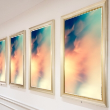 London Jewelers 55" Vertical Mirror TVs - Signature Shaped London Jewelers customized recessed hidden television 55 inch