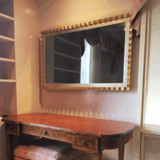 55" Landscape - Gilded Carved white and yellow gold best frames for mirror tv 1 way mirror