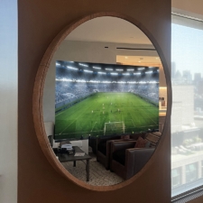 55" Circle - Leather (CL65-C-REF-HC) TV Mirror circle with leather frame
