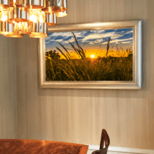 55" Landscape - Gilded Shaped 55" samsung television in dining room nyc