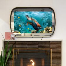 55" Ellipse Contour - Leather in HearthCabinet Ventless Fireplaces Showroom 55" Ellipse Contour - Leather in HearthCabinet Ventless Fireplaces Showroom