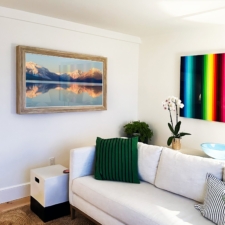 55" Landscape - Signature Flats 55" Landscape Signature Series frame in wood tone