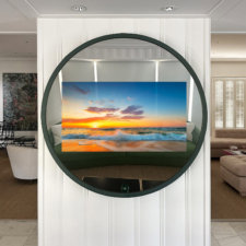 50" Circle Contour - Leather (Edelman - Pine) circular mirror tv green edelman leather florida residence