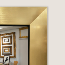Signature Shaped - SS11-G Minimalist gold wood frame for TV Mirror
