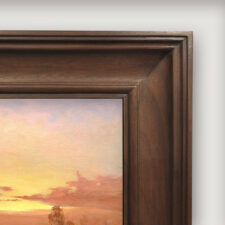 Mahogany Wood Detailed close up of dark wooden frame corner on a television.