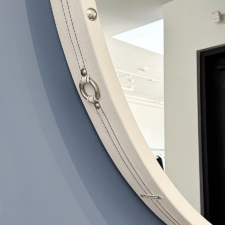 Edelman Gypsum Leather with metal studs